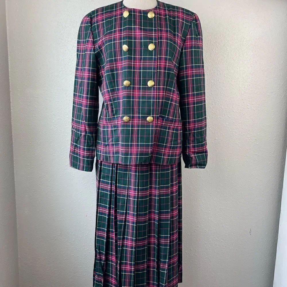 NWT Pendleton Matching Plaid Dress Jacket and Skirt